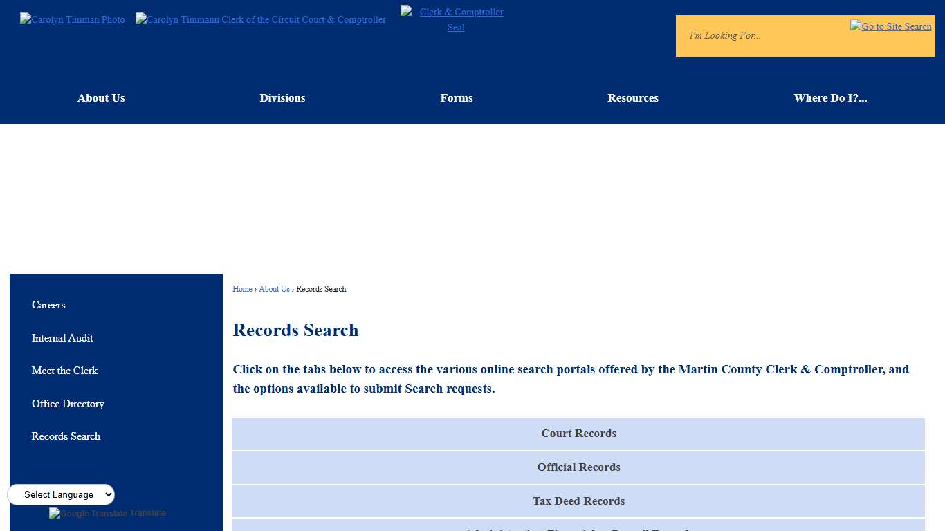 Records Search Martin County Clerk